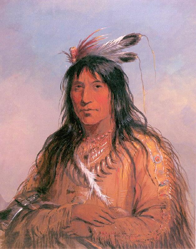 Miller, Alfred Jacob Bear Bull, Chief of the Oglala Sioux Norge oil painting art
